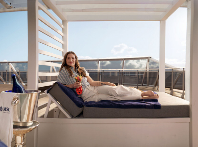 Drew Barrymore será la madrina del MSC World America: el crucero que revoluciona los viajes por el Caribe