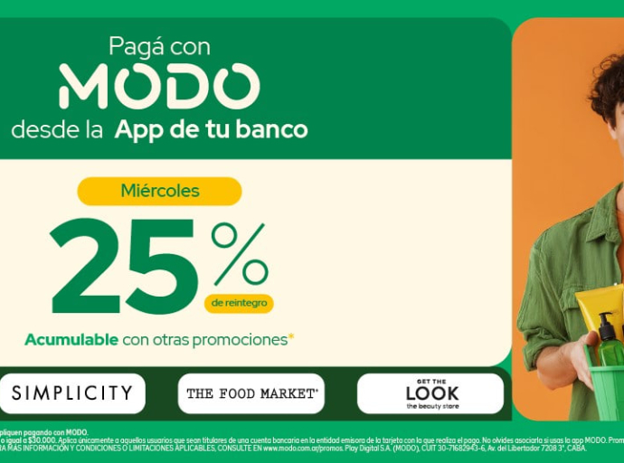 MODO Y FARMACITY UNEN FUERZAS: 25% DE REINTEGRO TODOS LOS MIÉRCOLES