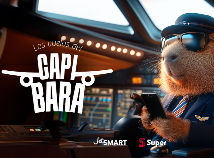 JetSMART y Super presentan “Los vuelos del Capibara” 