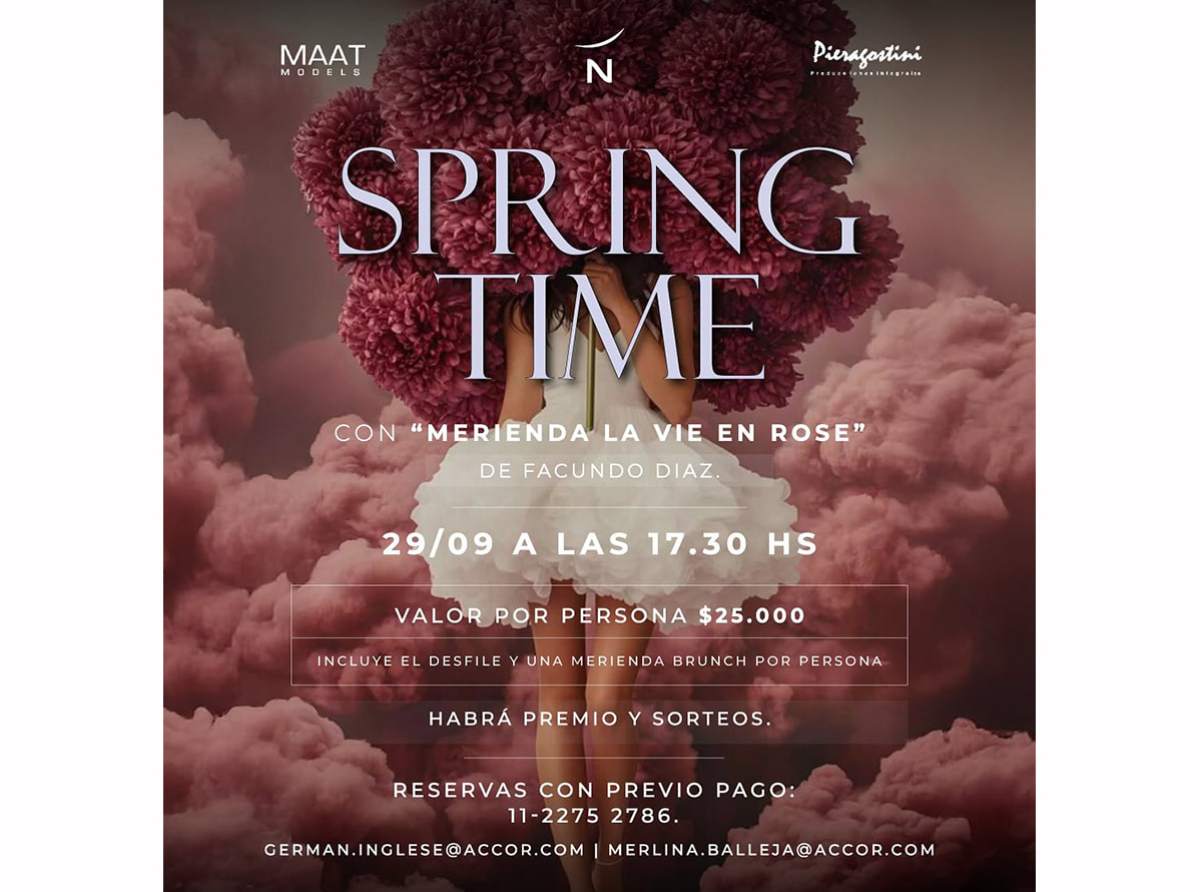 Moda y Gastronomía se fusionan en el evento &quot;Spring Time&quot; de Novotel Buenos Aires.