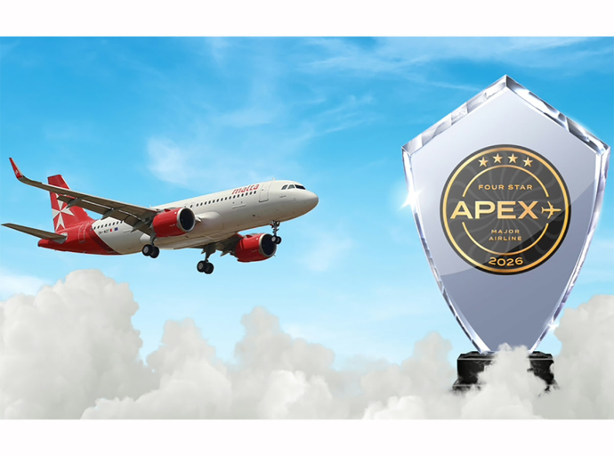 KM Malta Airlines es nombrada APEX Four Star™  para 2026.