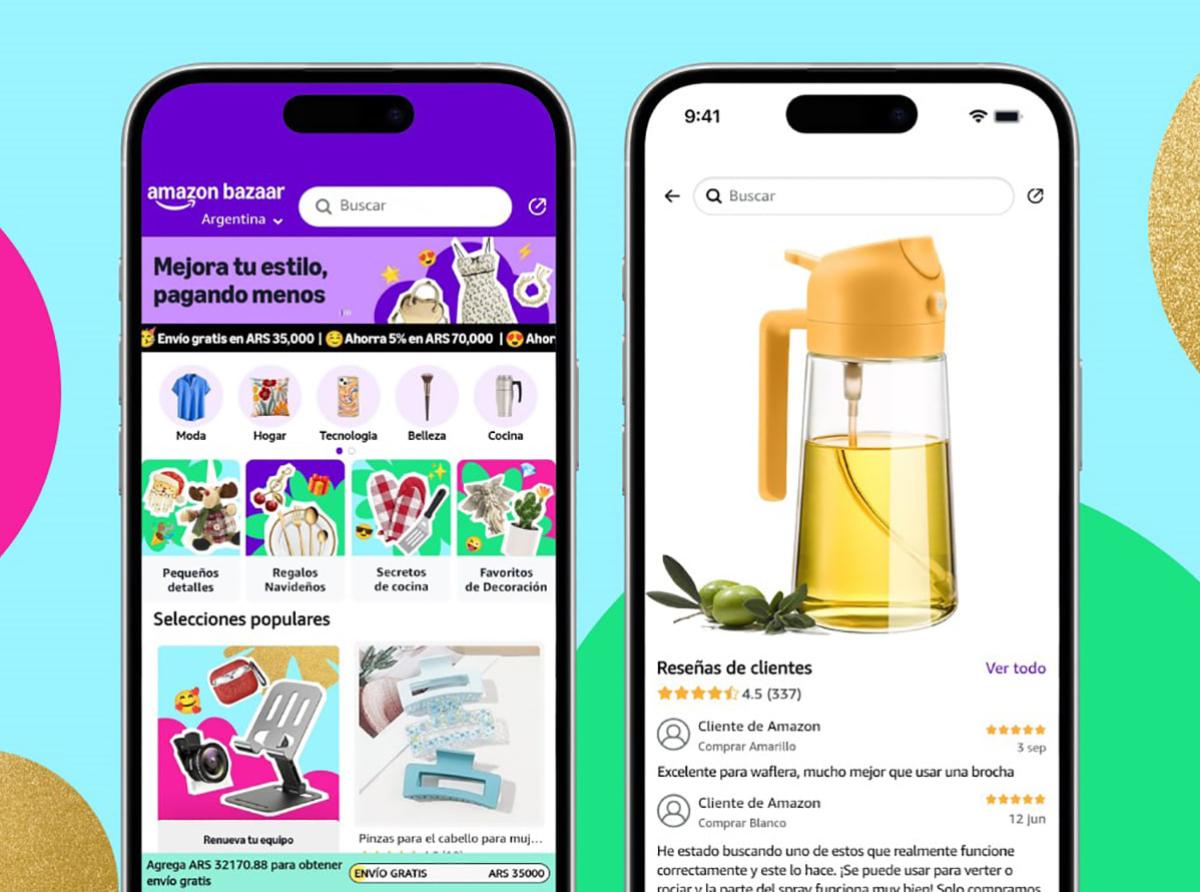 Amazon lanza Amazon Bazaar en Argentina: llega la nueva app de precios ultra bajos para moda, hogar y estilo de vida.