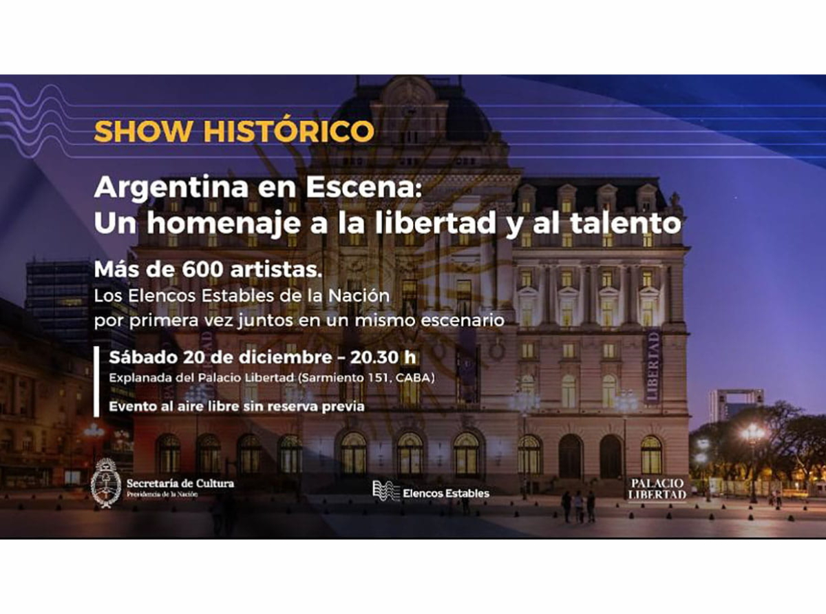 Cita histórica en el Palacio Libertad (ex CCK): 600 artistas nacionales se unen por primera vez en un show monumental.