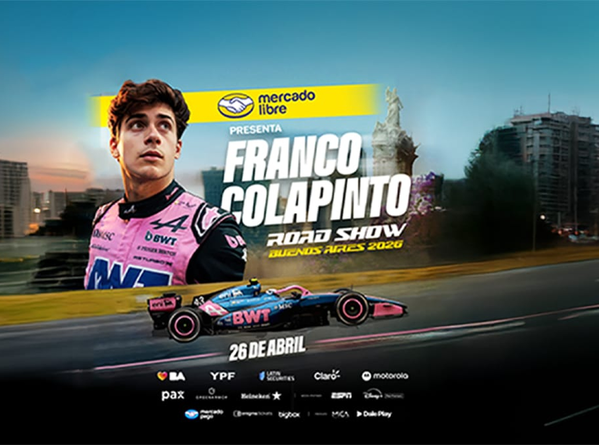 Franco Colapinto acelera en Buenos Aires: Heineken presenta un Road Show histórico de Fórmula 1.