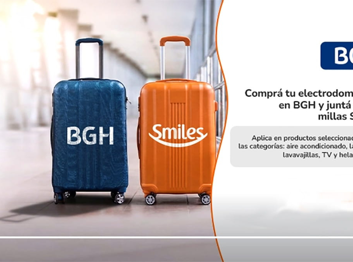 Alianza Smiles Argentina - BGH: ahora podés sumar millas comprando tecnología para tu hogar.